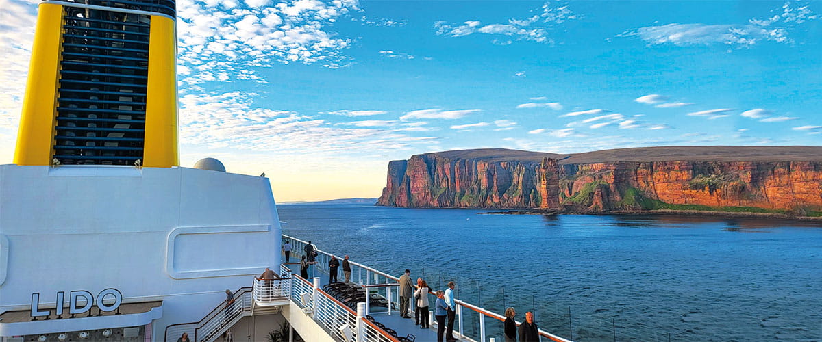 Spirit of Adventure sailing in the Orkney Islands